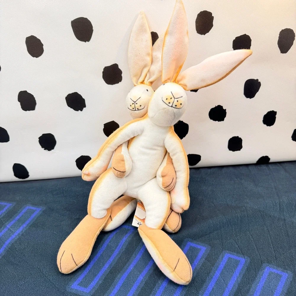 Crocodile Creek Plush Toy Kids Tan Guess How Much I Love You Hare Bunny Set